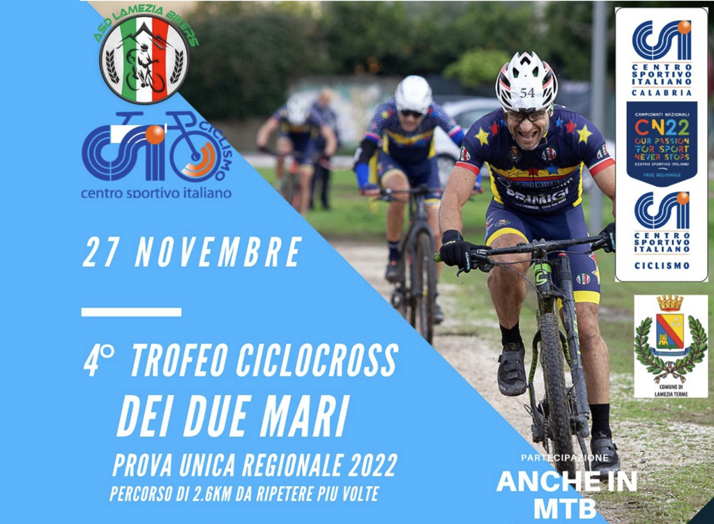 Lamezia, “Quarto Trofeo Ciclocross dei due mari” il 27 novembre