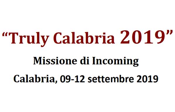Incontro progetto “Truly Calabria” Missione di incoming il 10 settembre a Gizzeria 