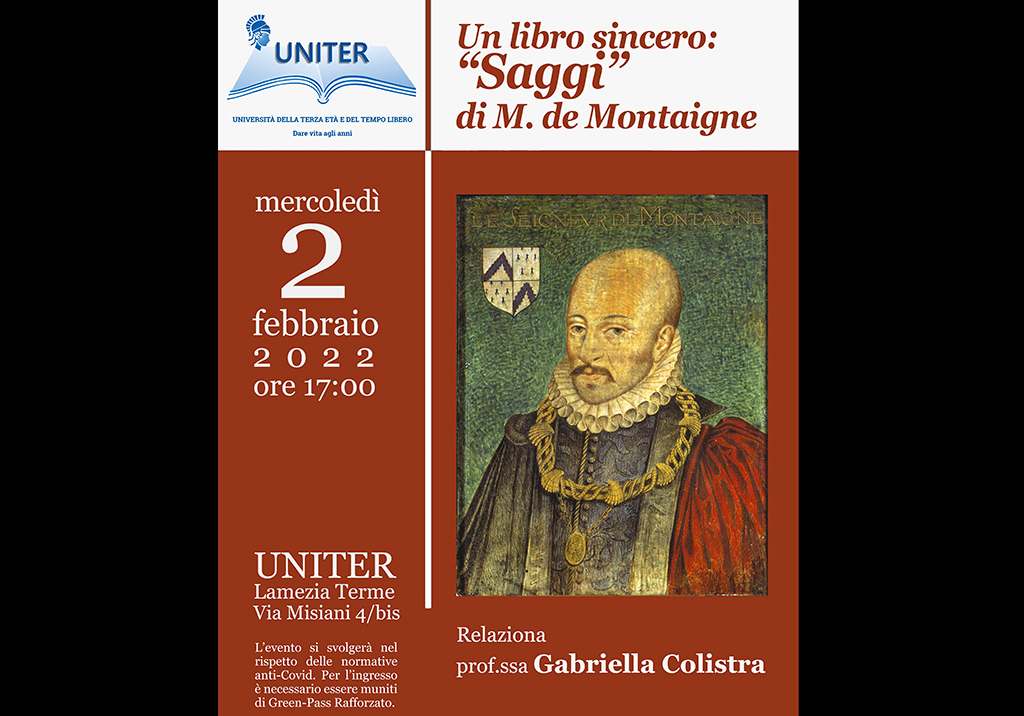 Lamezia, “Un libro sincero”: all’Uniter incontro sui Saggi di Montaigne