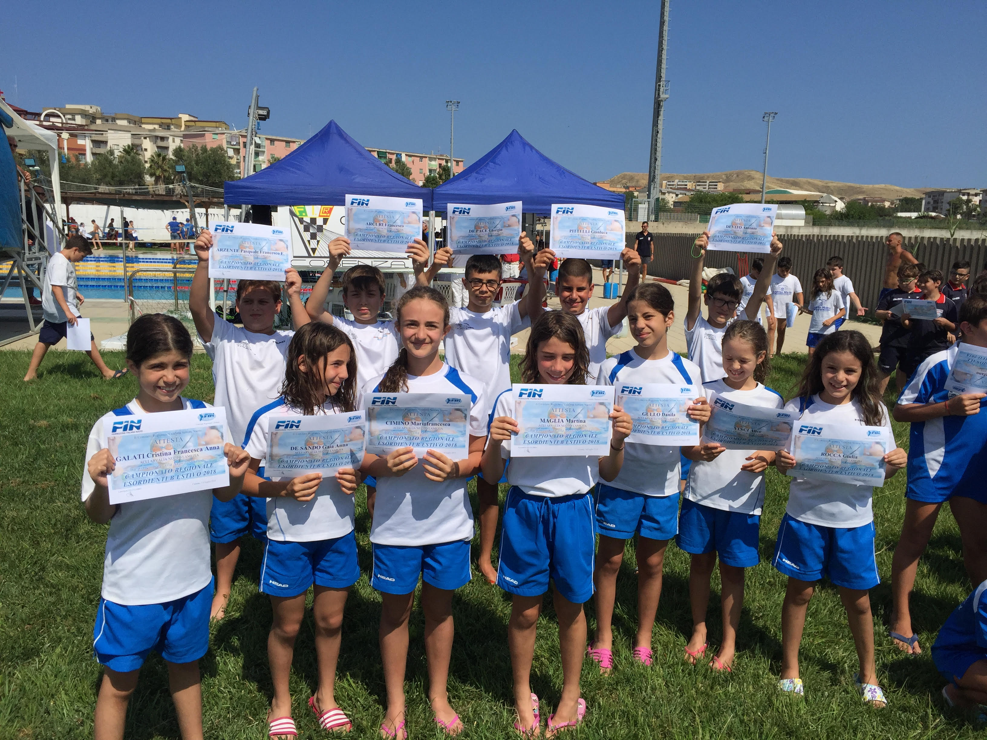 Risultato storico per l'Arvalia nuoto Lamezia ai Campionati regionali esordienti estivi 2018