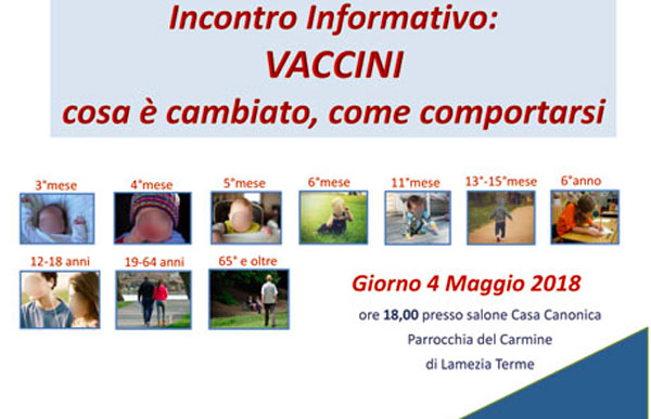 Lamezia, il 4 maggio incontro informativo sui vaccini