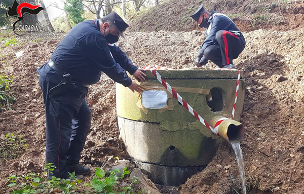Sequestrata vasca di raccolta acque reflue legata a condotta fognaria del comune di Platania