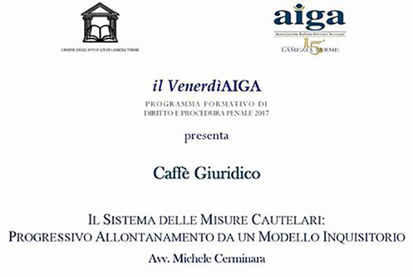 Lamezia: appuntamento Aiga sul sistema delle misure cautelari al Crac