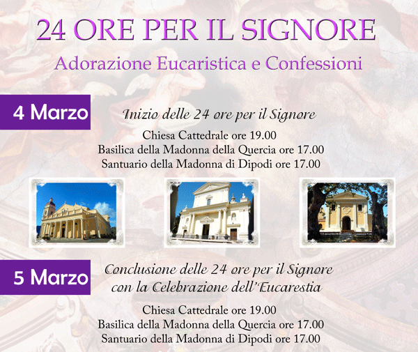 Lamezia, Il 4 e il 5 Marzo “24 ore per il Signore” in cattedrale e nei santuari mariani