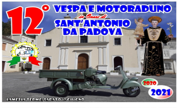 Lamezia, sabato il dodicesimo vespa e moto raduno in onore di Sant’Antonio da Padova