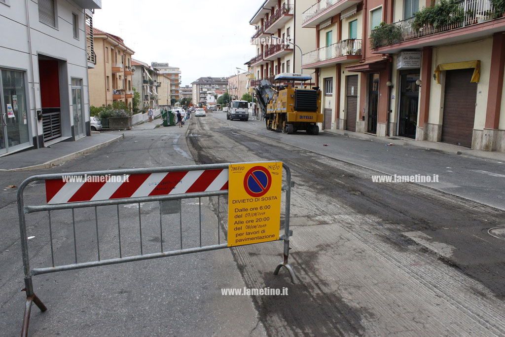 Lamezia, chiuso tratto in viale primo Maggio per lavori alla pavimentazione