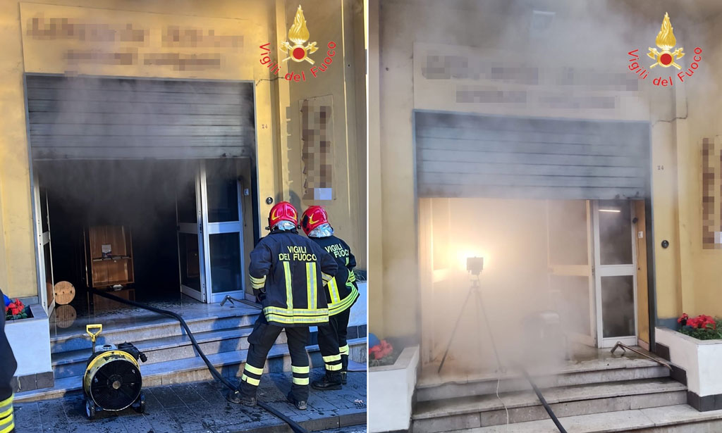 Lamezia, incendio in libreria in via Carducci: intervengono Vigili del fuoco e carabinieri