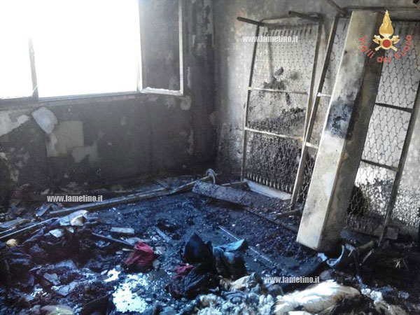 Lamezia: a fuoco appartamento nelle palazzine di San Pietro Lametino