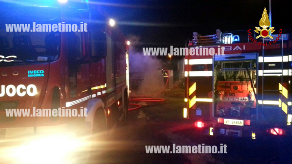 Calabria: Incendio ad automezzi Aimeri a Catanzaro