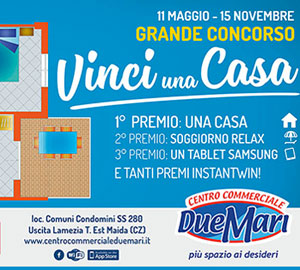 Centro commerciale Due Mari lancia concorso “Vinci una casa” 