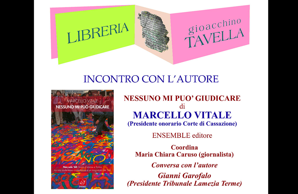 Lamezia, oggi presentazione del libro "Nessuno mi può giudicare" del giudice Marcello Vitale
