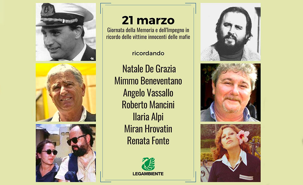 Giornata vittime della mafia, Legambiente Calabria: "Non c'è futuro senza memoria"