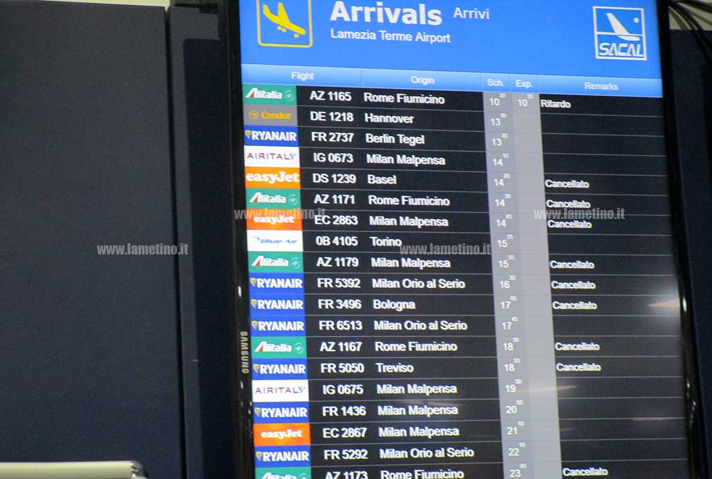 Sciopero dei trasporti: voli cancellati anche a Lamezia