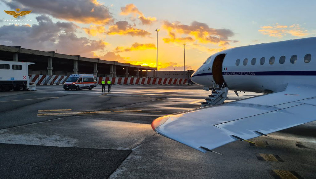 Lamezia, neonato in pericolo di vita trasportato a Roma con volo sanitario urgente dell’Aeronautica Militare