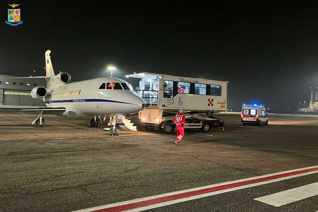 Trasporto sanitario urgente da Lamezia a Milano per uomo in pericolo di vita