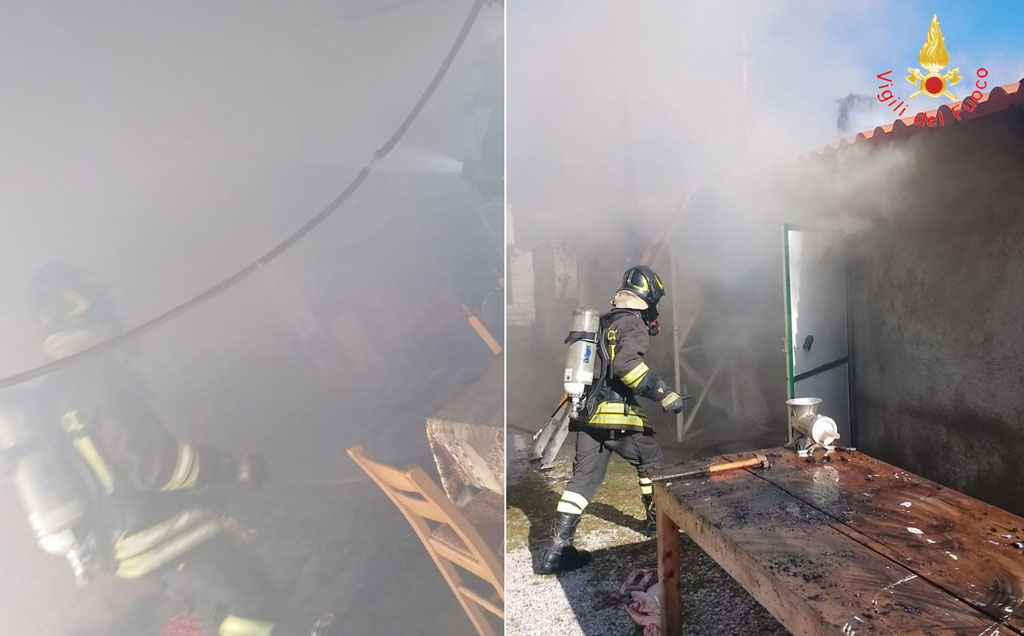 Lamezia, in fiamme cucina rustica in prossimità di un'abitazione in località Mitoio