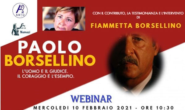"Paolo Borsellino, l'uomo e il giudice. Il coraggio e l'esempio", il 10 febbraio webinar dell'Umg di Catanzaro