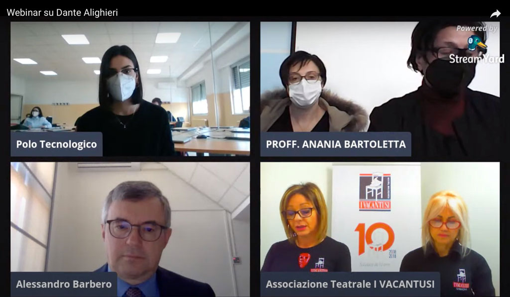 Lamezia, webinar su Dante con lo storico Alessandro Barbero al Polo Tecnologico