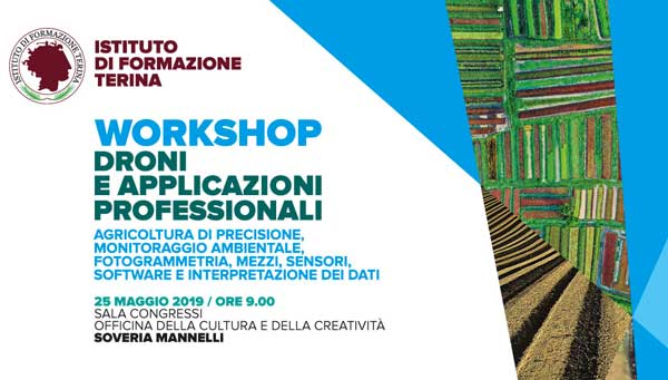 Workshop sull'utilizzo dei droni in agricoltura il 25 maggio a Soveria Mannelli