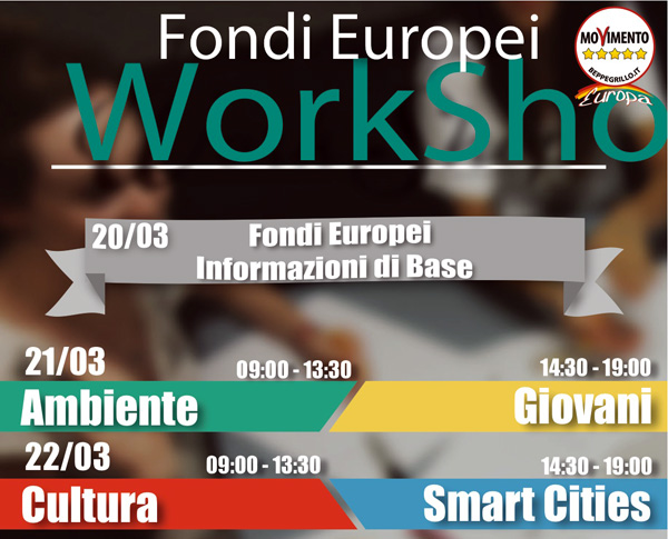 Avvio workshop sui fondi europei dal 20 marzo a Lamezia