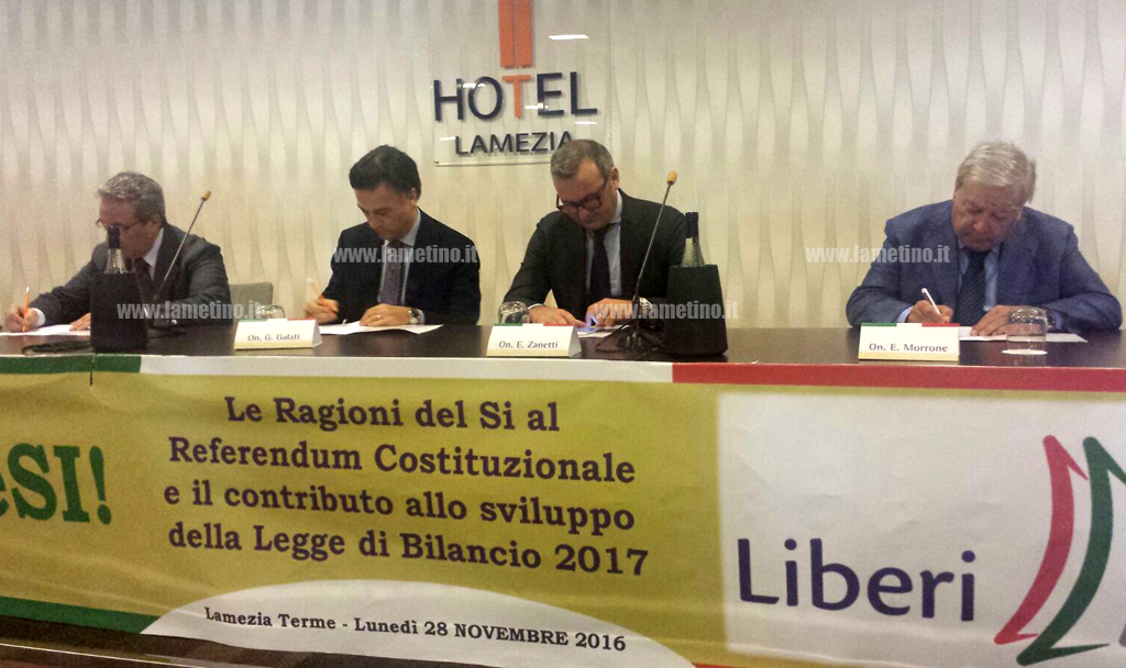 Vice ministro Zanetti: “Basta politica dell’anti. Sì al referendum”